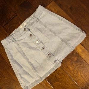 Denim button up skirt